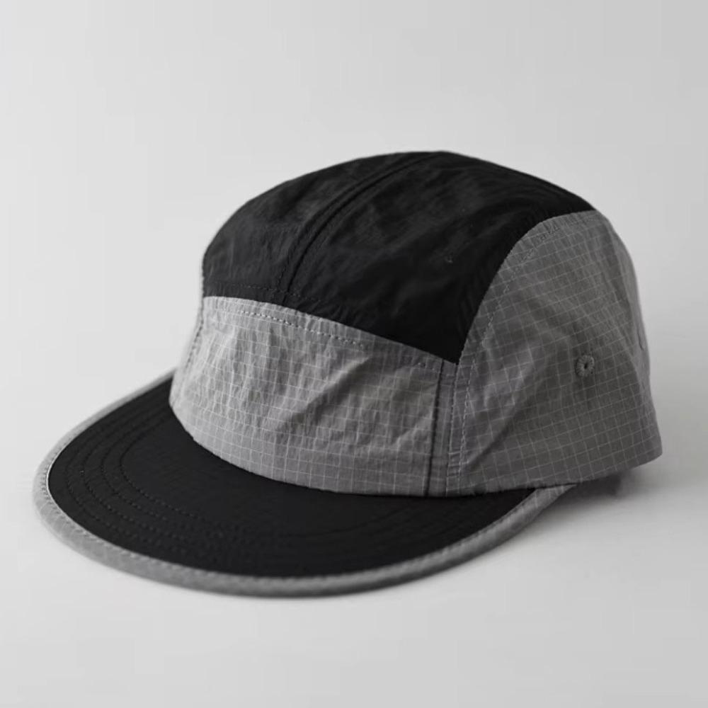 Waterproof Japanese Style Splicing Baseball Cap 5-Panel Adjustable Snapback Hats Quick-drying Thin Sunshade Cap Unisex