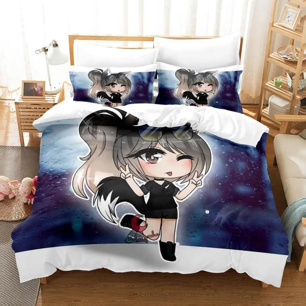 3D The Gacha Girl Постельное белье Пододеяльник Комплект с наволочкой Твин Полный Queen King Постельное белье Постельное белье