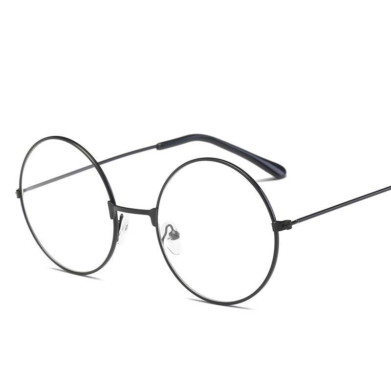 Круглые очки с металлическими линзами, круглые очки в стиле ретро, винтажные заморские очки в прозрачной оправе, ювелирный аксессуар