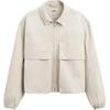 Solid Color Pocket Detail Casual Long Sleeve Jacket Men Jackets Beige 3991431-052