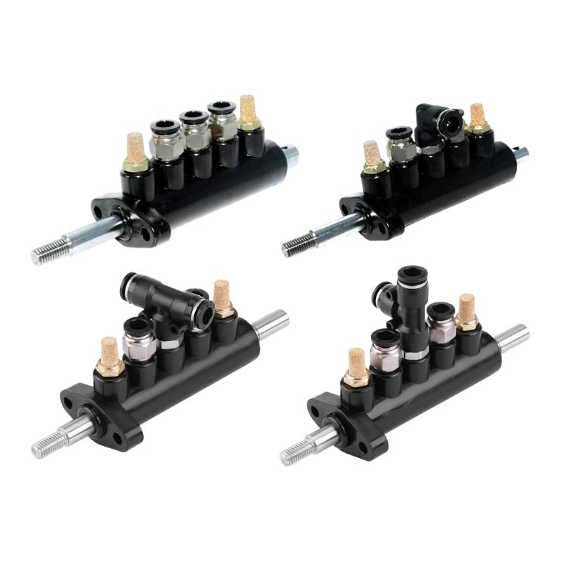 Pneumatic Control Foot Pedal, Tire Changer Air Switching Replacement Part, Service Assembly with Push-In Fittings for Bay Repair and Shop Care