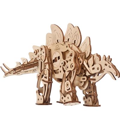 Ugears Стегозавр Деревянный Без клея и инструментов 3D Динозавр Деревянный Набор для сборки для среднего уровня Головоломка, Движущийся, Требуется, Головоломка, Модель, Взрослые,