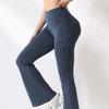 Yoga pants casual peach butt fitness trousers belly control sports outdoor high waist bell pants workwear for women