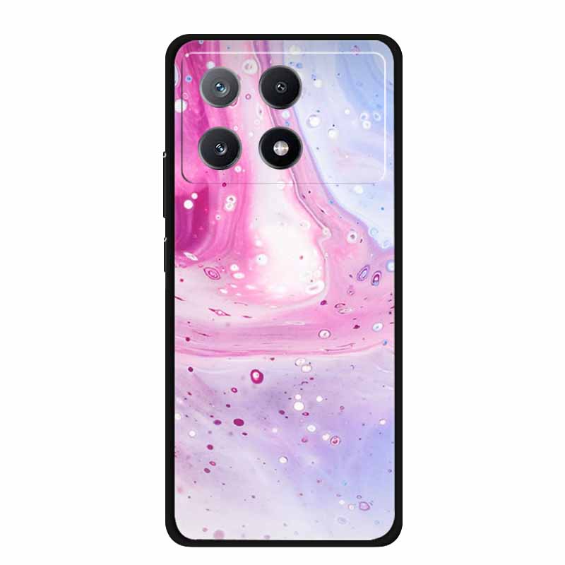Чехол с мраморным узором для Poco X6 Pro Прозрачный бортик Funda для Xiaomi Poco X 6 Pro Мягкий прозрачный Coque Цветная задняя панель