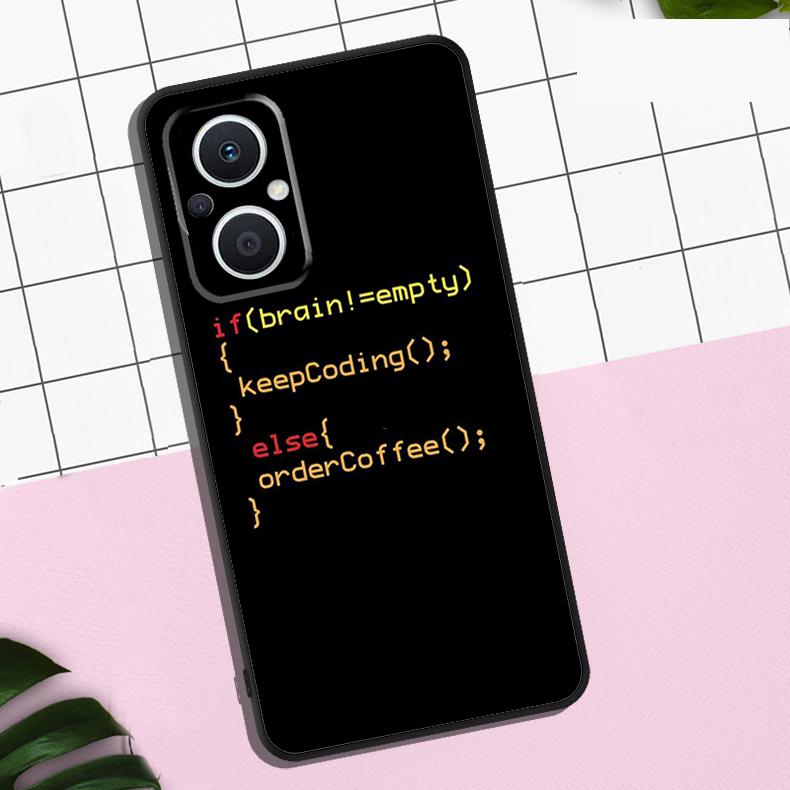 Programming Coding Case For OPPO Reno 13 12 11 F 8T 7 8 10 Pro OPPO Find X8 Pro X6 Pro X3 X5 Lite Cover Coque