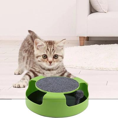 Привлекающие внимание Кошачий проигрыватель Игрушки-мышки Когтеточка Играющие Дразнящие Котенка Интерактивные игрушки Вращающиеся с мышкой