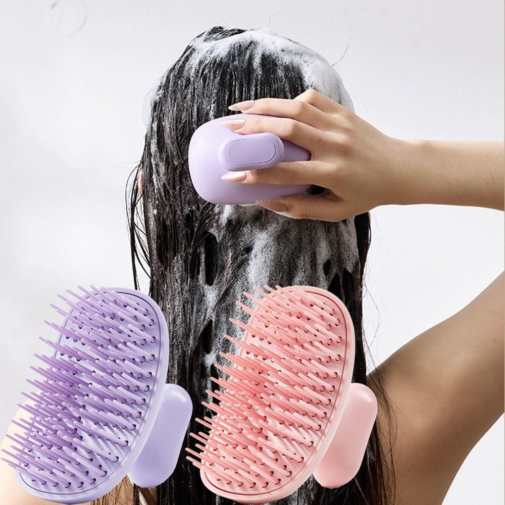 Soft Hair Washing Comb Dandruff Removal Head Scalp Massager Scalp Cleaning Scrubber Travel Use