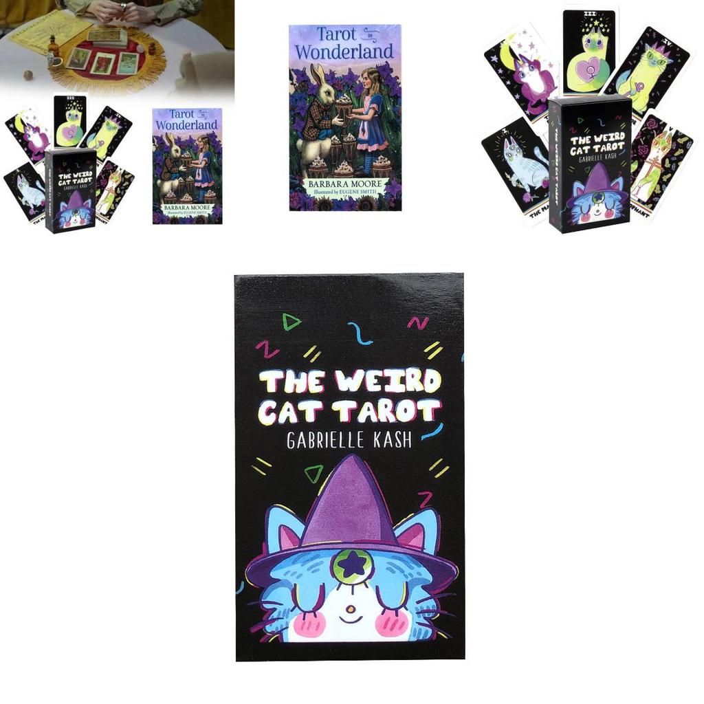 The Weird Cat Tarot In Wonderland With Printed Cards For Readers And Enthusiasts