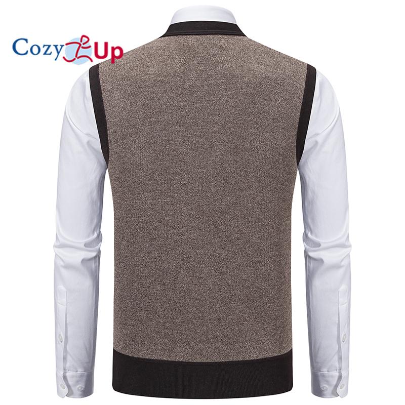 Cozy Up Men's Sweater Vest Cardigan Button Front Knitwear Contrast Color Argyle Sweater Vest