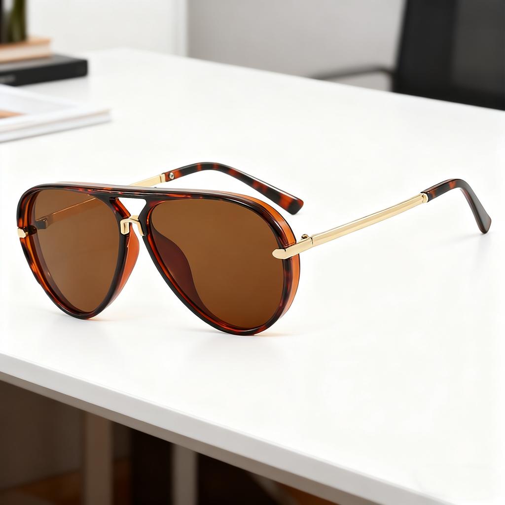 New Fashionable Toad Shaped Women'S Sunglasses Outdoor Neutral Travel Street Photography Large Frame Uv400 Sunscreen Glasses