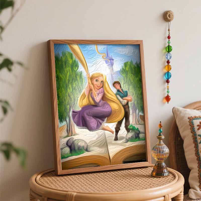 Disney Рапунцель DIY Масляная живопись Арт-картина Набор для рисования Домашний Декор Стены Ручная работа Подарок для Фанатов Принцесс Домашняя Арт-картина Декор Стены Подарок