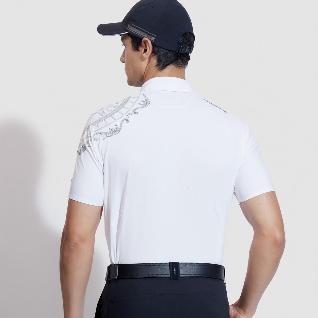Новая мужская футболка-поло с коротким рукавом из серии FILA Golf, цвет нефритово-белый A11M425109FWT