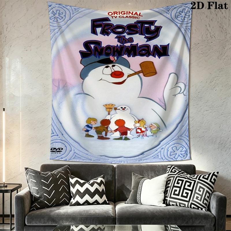 Frosty the Snowman Pattern Home Decor Tapestry, Wall Hanging, Decorative RV Wall Cloth.XGT0914013