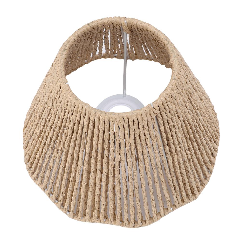Плетеный из веревки абажур для настольной лампы E27 E14 Декоративный волнистый край Абажур для кухни Спальни Кафе