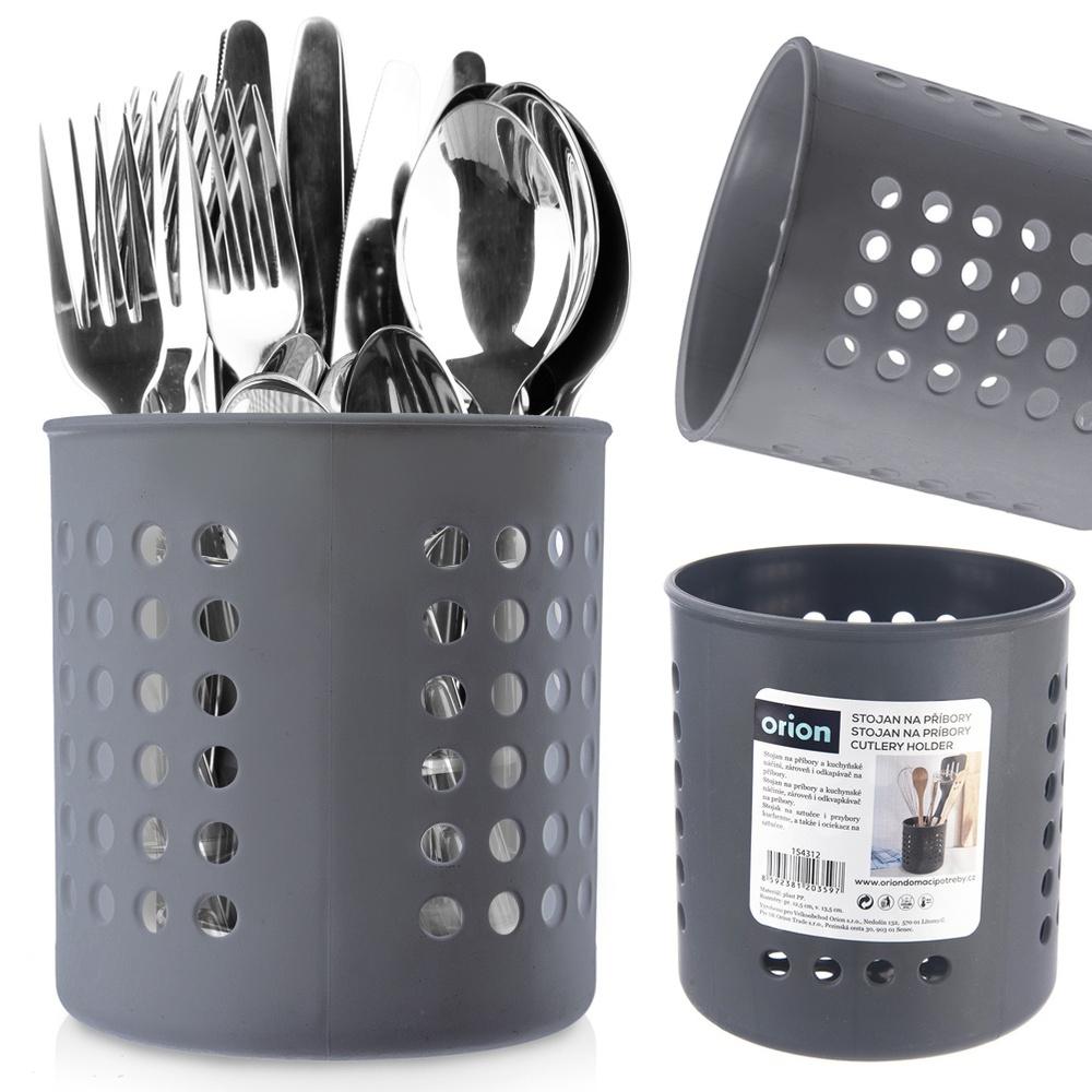 Drainer stand for kitchen utensils gray