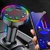 Dual Usb In-car Adapter Wireless Bluetooth Kit Qc3.1 Fast Charger Hands Free Fm Transmitter