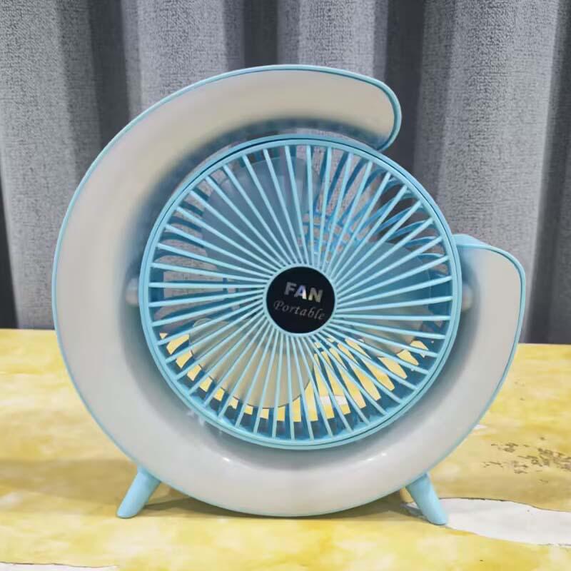 New Mini USB-Charging Moon Fan: Silent Desktop Circulation for Home or Dormitory