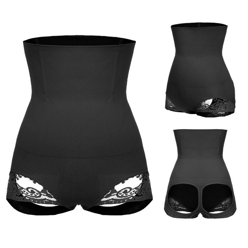 Women Thong Panty Shaper Lace Boxer Briefs High Waist Trainer Slimming Underwear Tummy Control Shapewear Shaping Shorts Sexy G-string Underpants