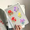 50Pcs/Set Dazzling Flowers PET Stickers Waterproof DIY Fashion Decals Journal Stickers