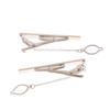 1Pc  Men Silver Necktie Tie Clip Stainless Steel Plain Clasp Bars Pins Clips