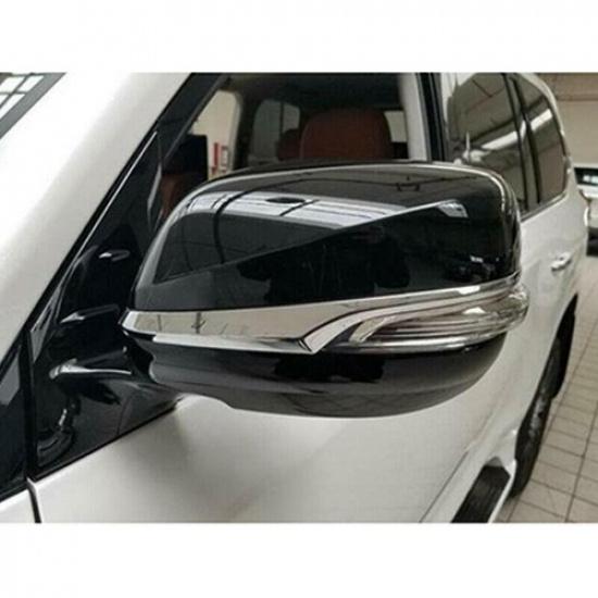 Chrome Side Rearview Mirror Strip Cover L+R Fit for Lexus LX570 GX460 2016-