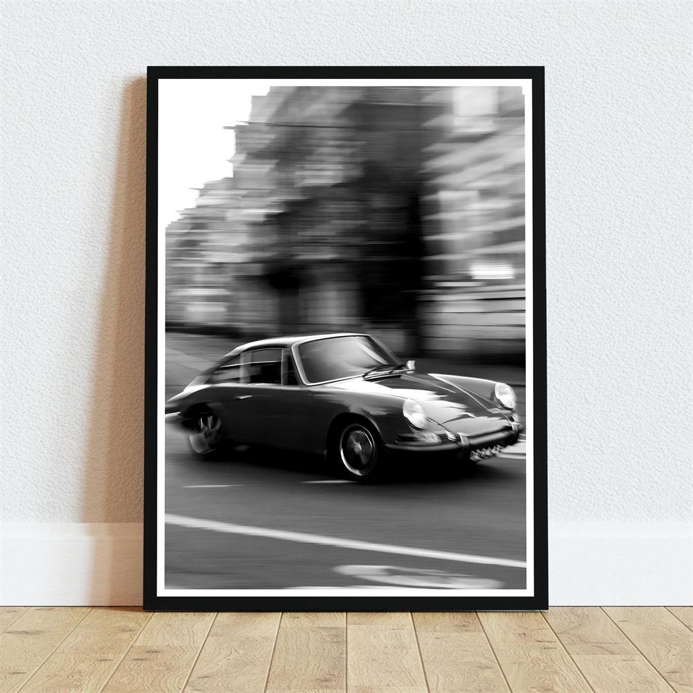 Vintage Black And White Sports Car Photo Print Modern Bedroom Wall Decor Car Poster Black And White Sports Car Canvas Print