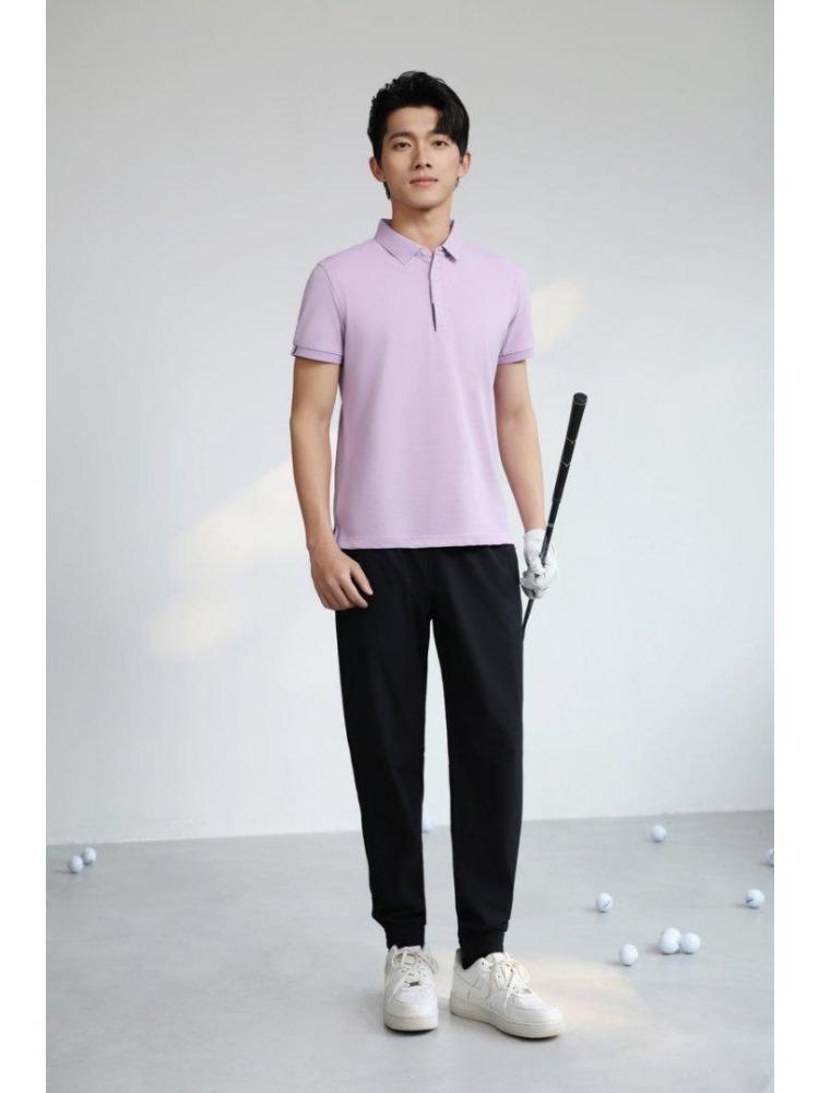 Однотонная футболка Летняя мужская и женская с лацканами и короткими рукавами YG-188