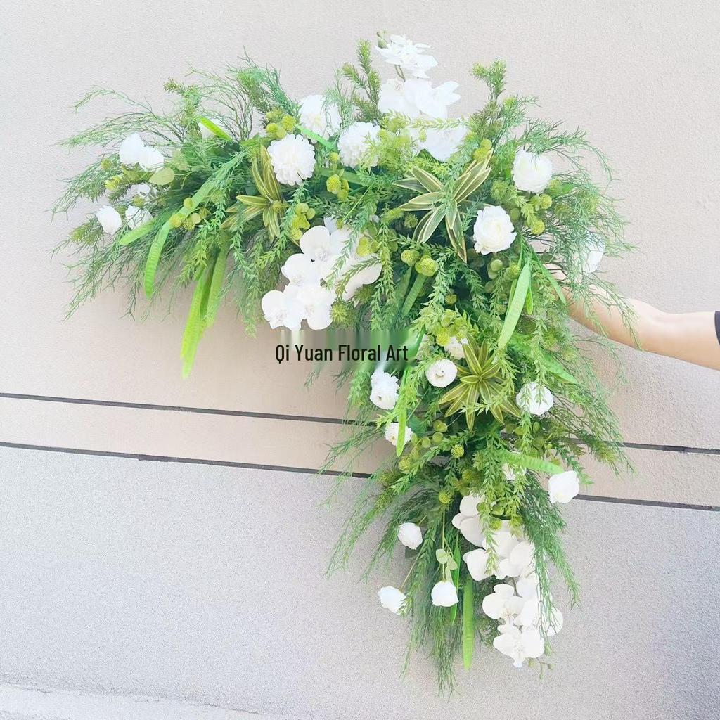 Треугольная шелковая цветочная композиция для свадебной арки для фона приема