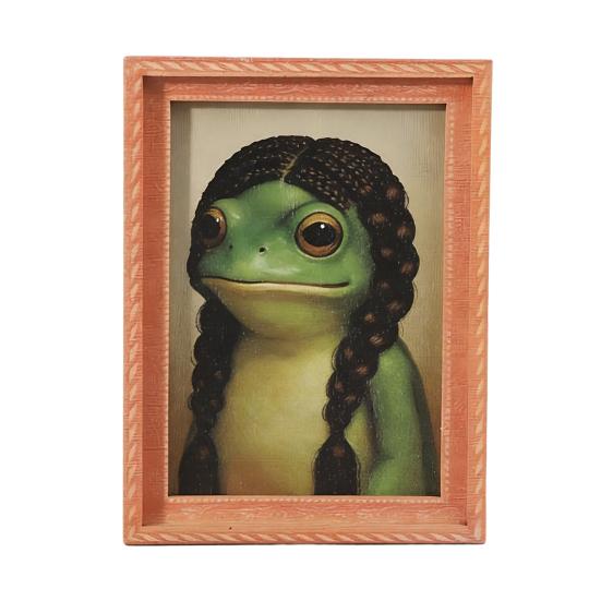 Office Whiteboard Magnet Abstract Frog Refrigerator Magnet, Framed Hairstyle Fridge Decor Home Kitchen Decoration Party Favors Collectible