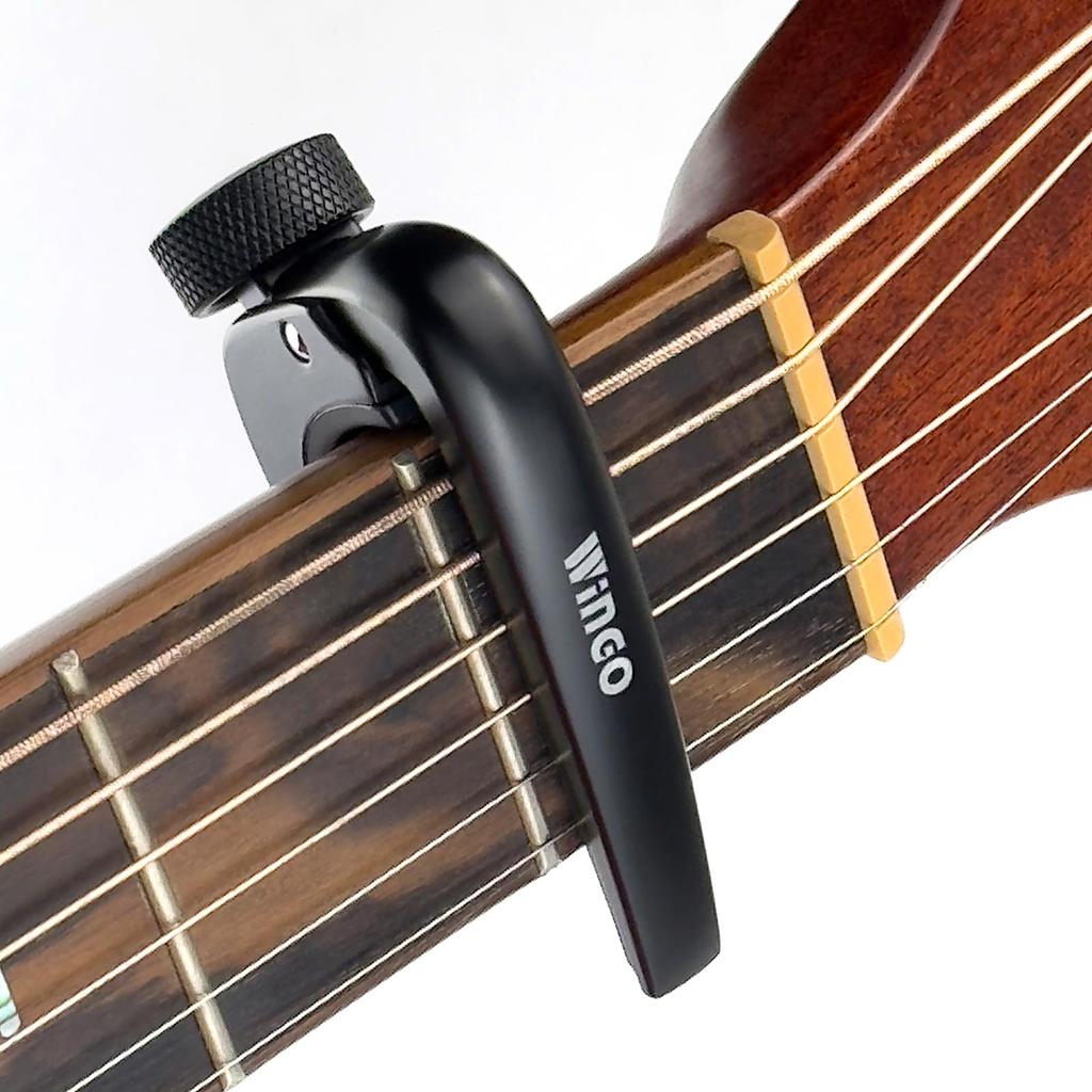 WINGO Capo Tast для электрогитары Professional Perfect Tension Capo Black Гитара/Акустическая - -