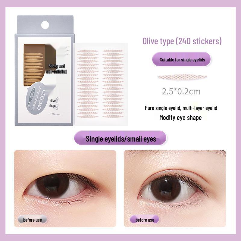 Gemon Natural Invisible Double Eyelid Stickers: Long-Lasting, Traceless Shaping for Big, Beautiful Eyes.