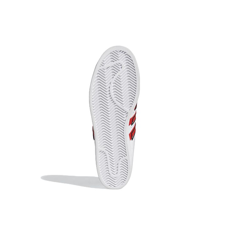 adidas Кроссовки унисекс Superstar White Vivid Red Cloud-White Solar-Yellow GX6026