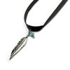 Les Trésors De Lily [N7042] - Designer Necklace 'Navajos' Turquoise Silver Black