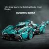 V12 Гоночный автомобиль Собери автомобиль Спорткар Игрушка для мальчика Строительный блок Механическая группа Версия с дистанционным управлением Механическая связь