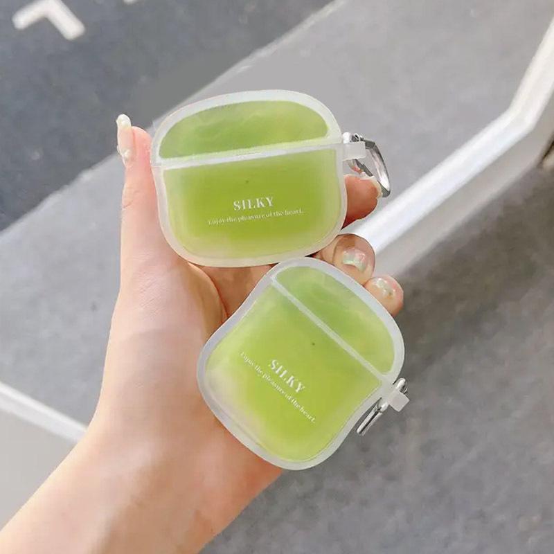 Matcha green gradual change TPU protective case, suitable for AirPods 1/1/1/1/Pro/Pro1 generation earphone cover