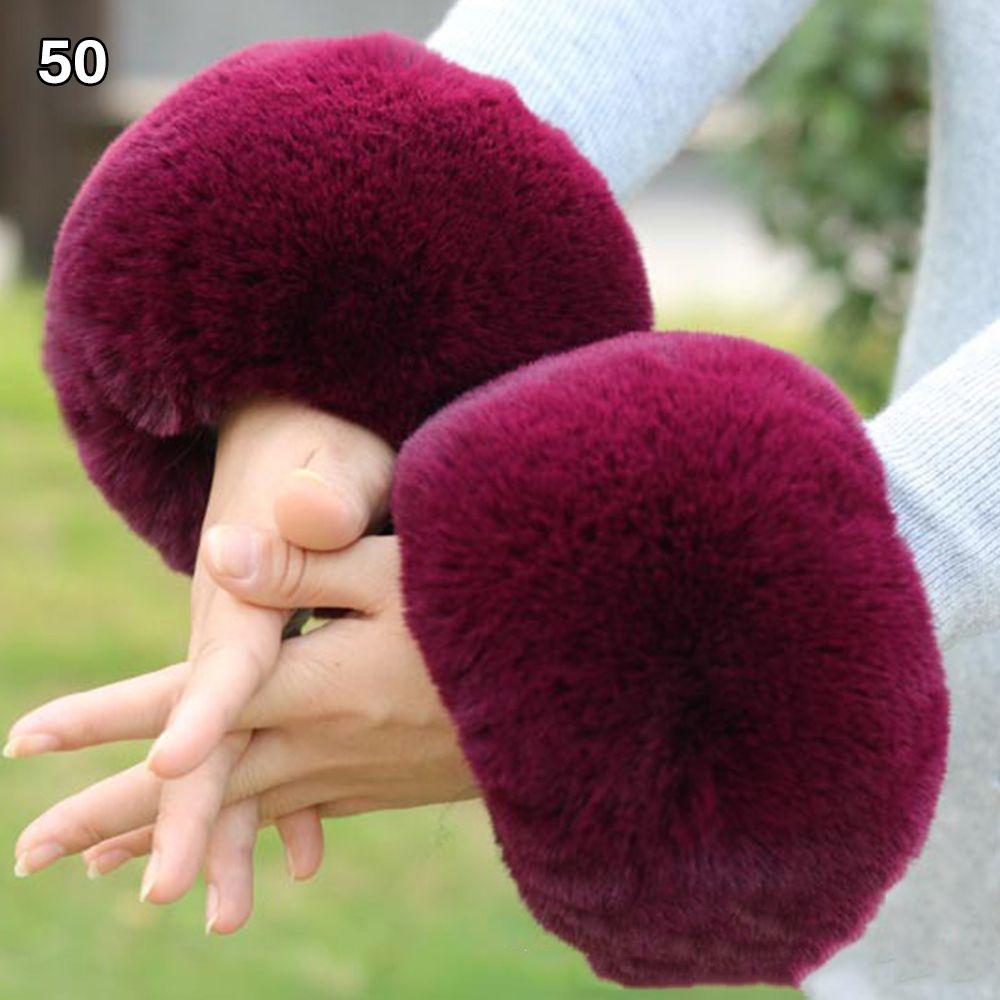 Аксессуары для одежды Теплый напульсник Эластичный ветрозащитный нарукавник на запястье Искусственный мех Дамский плюшевый манжет