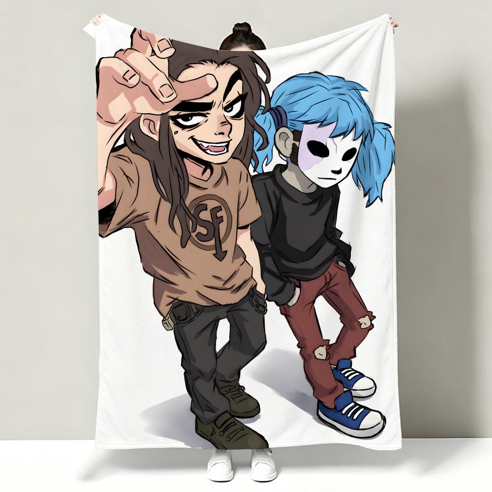 Game SSally FFace Throw Soft Warm Flannel Throw Blanket Multiuse for Sofa Bed Office Nap