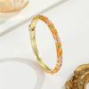 Metal Cloisonne Bracelet Retro Enamel Flower Bangle Closed End Enamel Bracelet  Ethnic Style