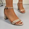 2025 New Women Sandals Summer Sexy Medium High Heel Outdoor Sandals Elegant Casual Comfortable Wedding Shoes for Women