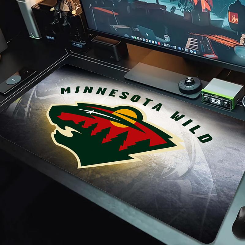 Minnesota Wild Цветная Коврик для Мыши Большой Игровой Стол Подушка Нескользящий Ноутбук Планшет Большой Коврик для Мыши XXL Коврик Мини ПК Игровой Коврик С Заблокированным Краем