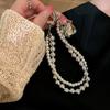 Luxury Pearl Beaded Phone Strap Fashion Wrist Short Rope Phone Charm Chain  Phone Accessories