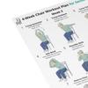 4Pcs 4-Week Chair Exercise Chart for Seniors Full Body Seated Stretching