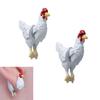 Playful Rooster Design Dainty Ear Pins Hypoallergenic Metal Casual Ear Rings Accessories For Women
