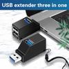 Высокоскоростной USB 3.0 концентратор-адаптер-удлинитель, мини-разветвитель, 3 порта для передачи данных, USB-разветвитель, док-станция для ПК, ноутбука, комплектующие