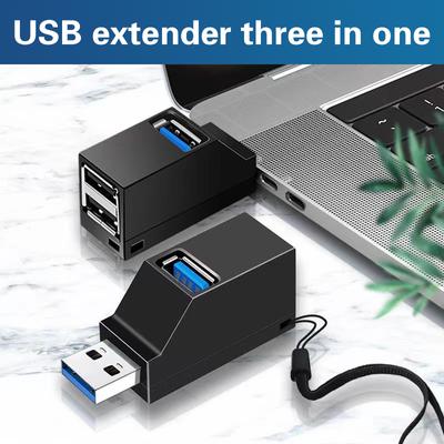 Высокоскоростной USB 3.0 концентратор-адаптер-удлинитель, мини-разветвитель, 3 порта для передачи данных, USB-разветвитель, док-станция для ПК, ноутбука, комплектующие