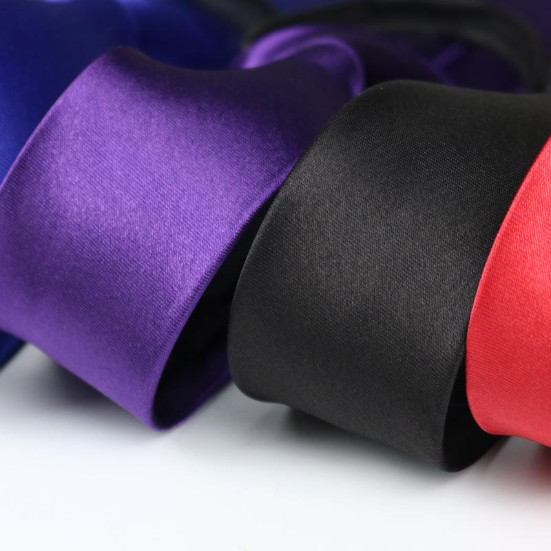 Мужской галстук, Искусственный шелк 5 см Тип на молнии Ленивый Однотонный Монохромный Прямые продажи.