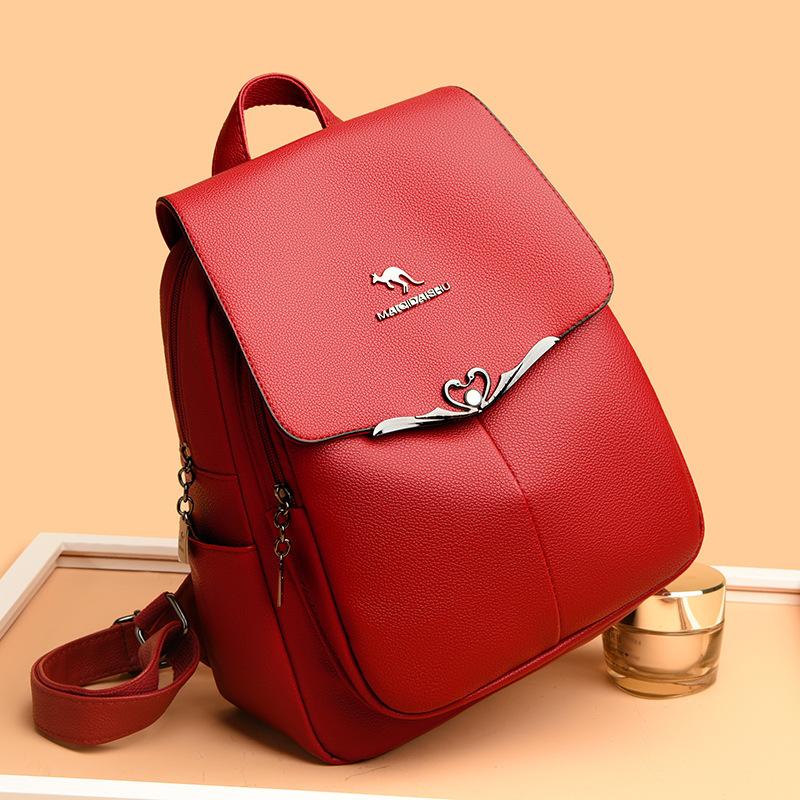 Женский дорожный рюкзак из кожи с жемчугом, школьный рюкзак