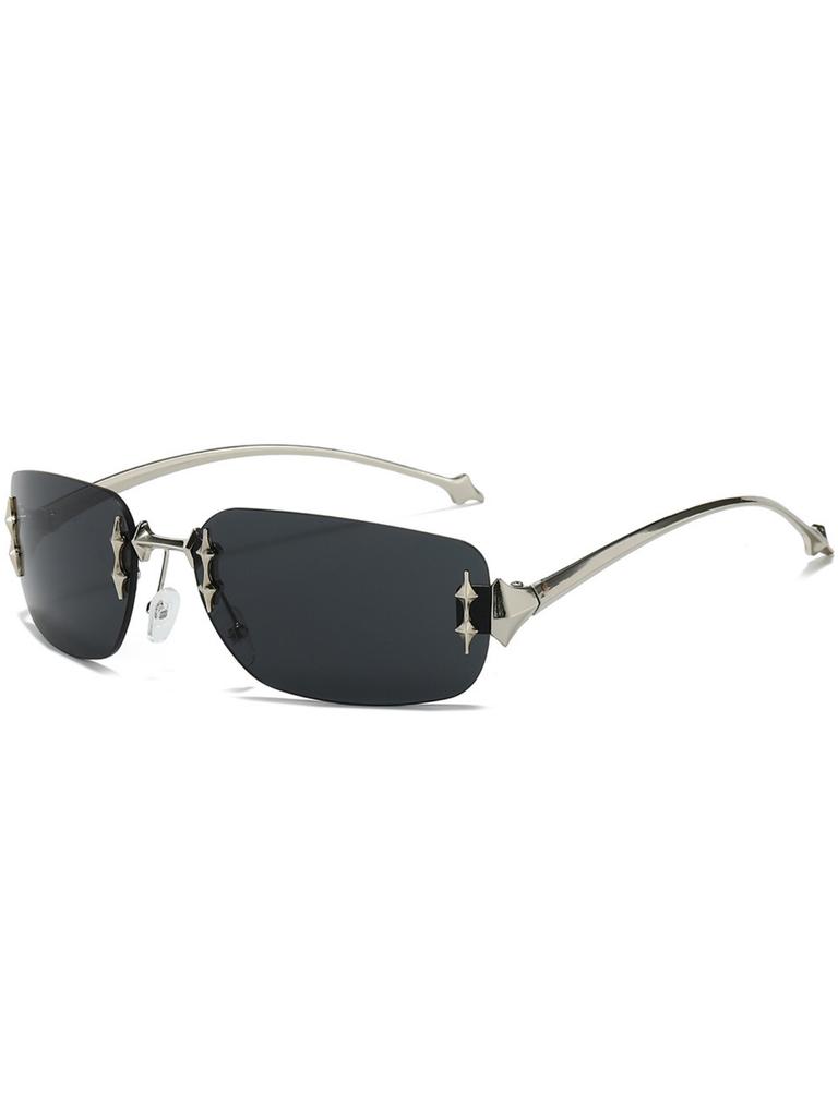 Fashion new demon rimless element sunglasses personality Miding decorative sunglasses trend y2k for Daily Use for Daily Use