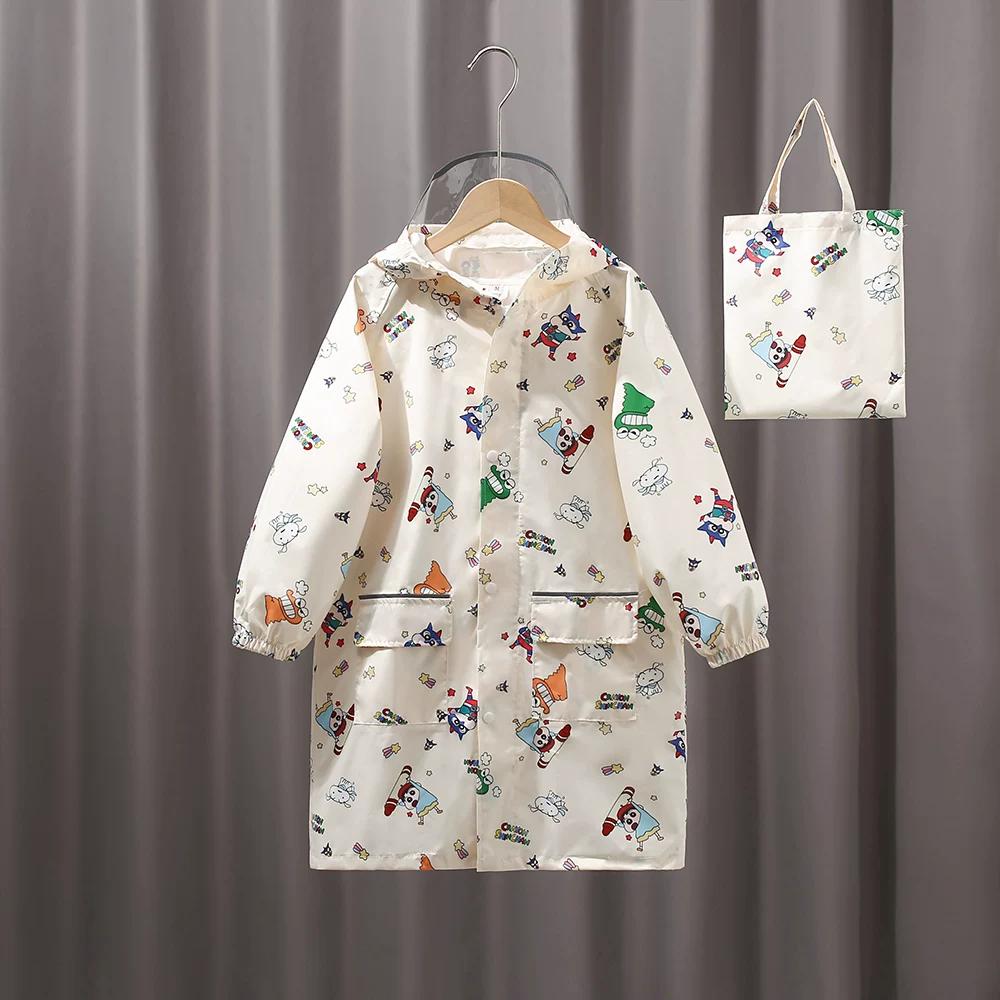 2026 New Cartoon Big-Eared Dog Eco-Friendly Lightweight Quick-Dry Children's Raincoat Parent-Child Full-Body Long Waterproof Poncho Portable
