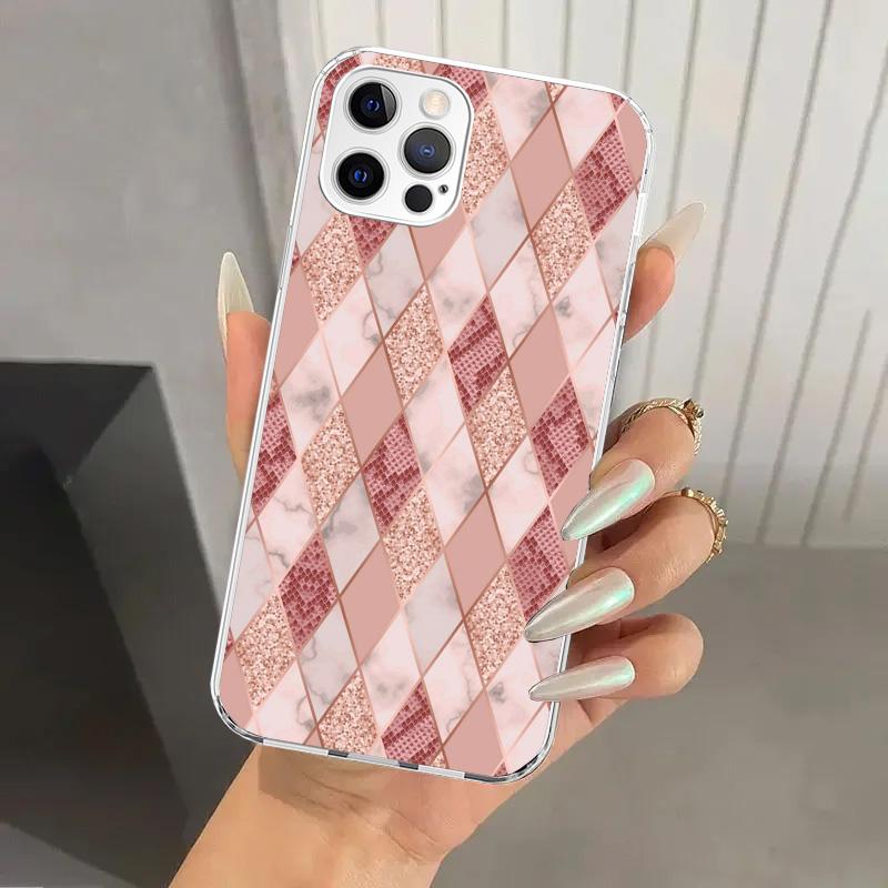 Красивый чехол для телефона с рисунком Роза Блеск для Iphone 17 Air 16 15 Plus 14 13 Mini 12 11 Pro Max 16E 7 8 SE 2020 Мягкий Funda Печать S